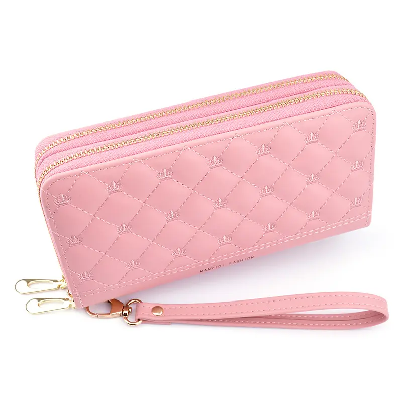 DOMPET PANJANG WANITA 2 RESLETING KULIT PREMIUM  NAOMI KARTU UANG TALI KOREA BATAM MURAH CEWEK 7