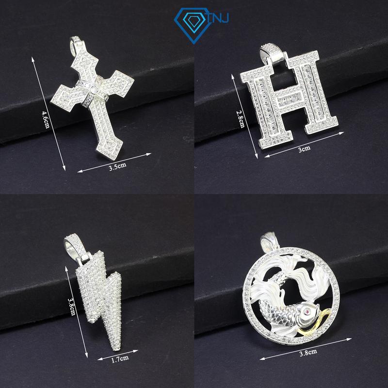 Mặt dây chuyền nam bạc TNJ đính đá MDCA0000