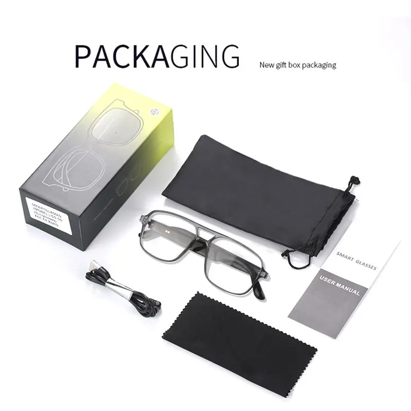 LIFEBEE Smart Audio Changing Glasses, Multifunctional Smart Glasses, Remote Control Photo Taking Glasses, Digital Audio Calling Glasses, Durable Voice Assistant Glasses 4