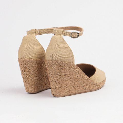 [LILIW SHOES] Giày Cao Gót Nữ Cao 8cm Kín Mũi Quai Cổ Chân Sang Trọng - CƠ BẢN (Đen/Kem) 5