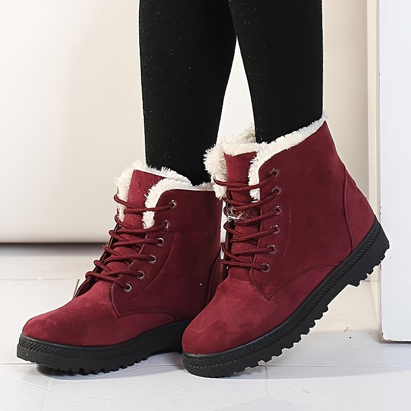 Winter Chic Ankle Snow Boots for Women - Ultra Warm Fur Lined, Breathable Fabric Insole, Durable Water Resistant Outdoor Footwear for Cold Weather 4