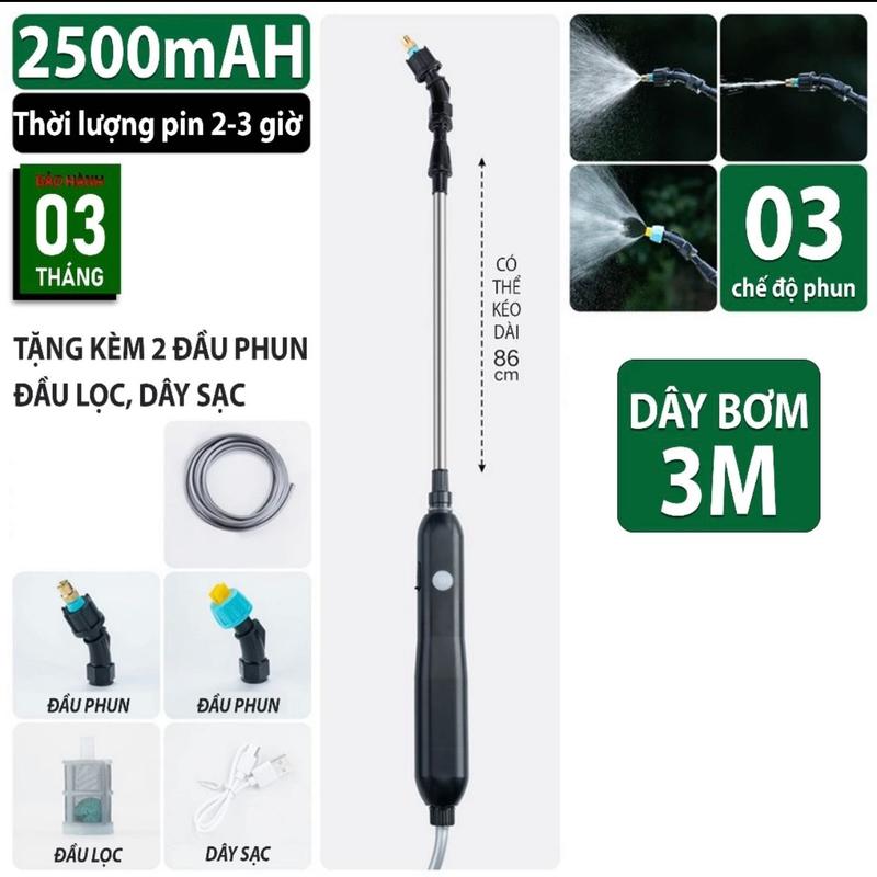 BÁN CHẠY - Cần xịt điện đa năng nhỏ gọn, có thể tưới cây, vệ sinh và khử trùng gia đình,phun thuốc sâu, thuốc muỗi, phun sương, có thể điều chỉnh độ dài lên đến 80cm máy  xịt  thuốc 7