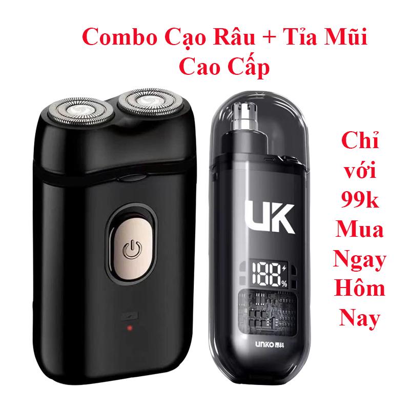 Combo 2 Máy - Cạo Râu Ridian + Tỉa Mũi UK Cao Cấp, An Toàn, Tiện Lợi Cho Nam…