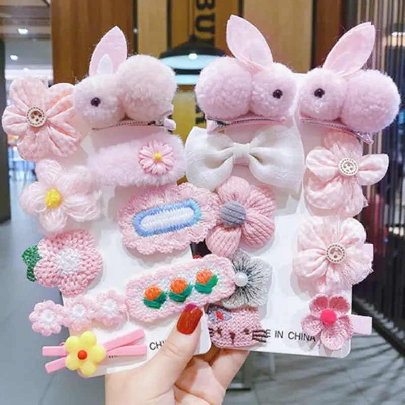 Kẹp Tóc Thỏ, Bộ 9 Chiếc, Kẹp Tóc Trẻ Em Dễ Thương, Kẹp Đầu Trẻ Em, Thời Trang, Màu Kẹo Ngọt, Phụ Kiện Tóc Cho Bé Gái 0