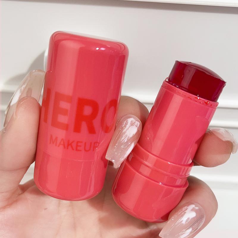 Product Introduction of 4 Colors Jelly Blush Stick Long Lasting Multi-use Cheek Lip Moisturizing Blusher Brightening Skin Makeup Cosmetics 38