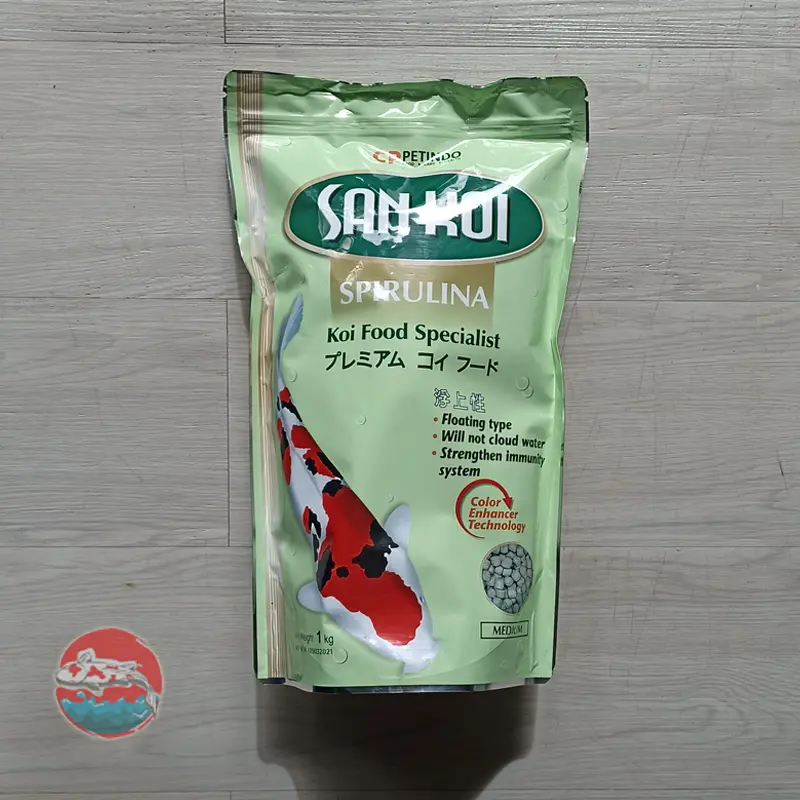 Sankoi Spirulina Pakan Color Size S Small & M Medium 1 Kg Floating / Pelet Koi Premium 0