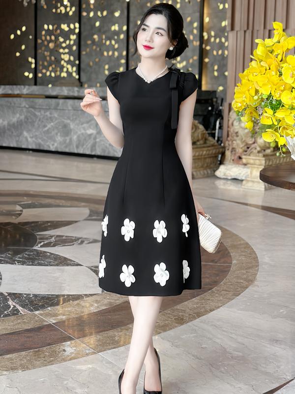 [MIỄN SHIP] MDU4333 Váy Mango Ý 2 Lớp - Vẻ Đẹp Thanh Lịch Cuốn Hút Dành Cho Nữ Đen Women