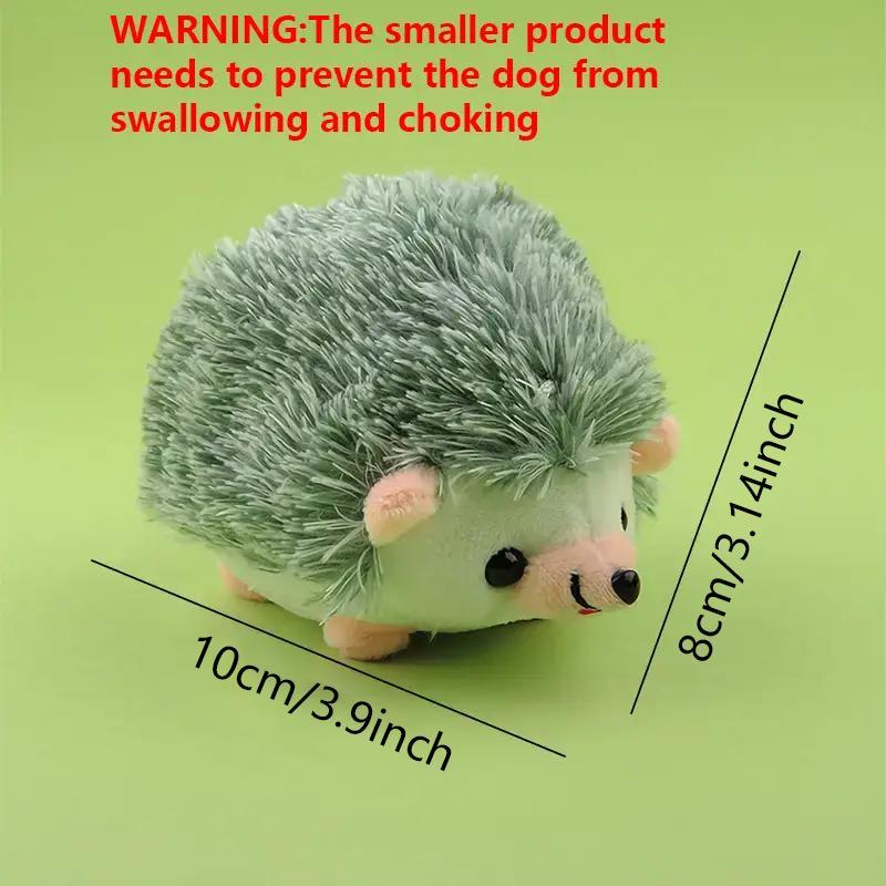 Random Color Cartoon Hedgehog Shaped Plush Toy, 1 Count Small Cute Interactive Toy Gifts for Pets 1