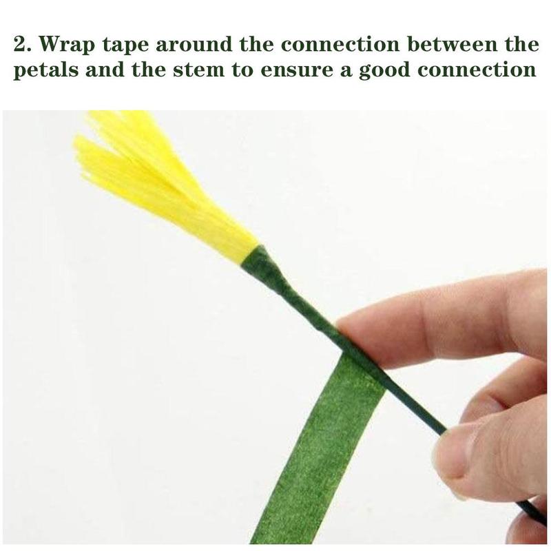 Product Introduction of Creative Self Adhesive Floral Tape Packaging 20m Green Nylon Wedding Bouquet DIY Wrapping Tapes Party Decor 21