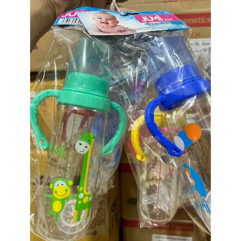(250ml) Bình sữa Medi Kids - van chống sặc/ Bình sữa Jumi có quai 5