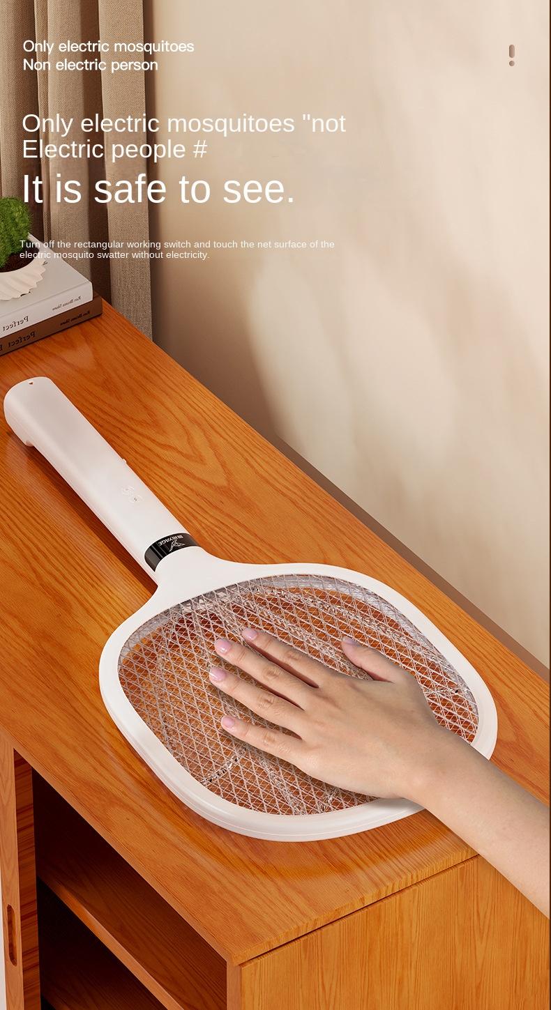 Product Introduction of Household Rechargeable Electric Mosquito Swatter Outdoor Electric Shock Handheld Pest Killer Swatter Electronic Mosquito Killer 5