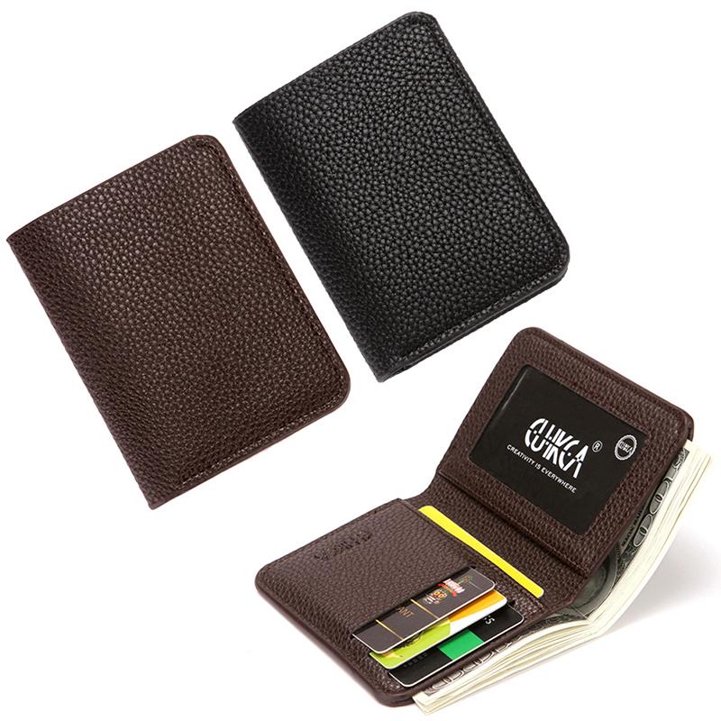 Product Introduction of Fashion Soft Men Wallet Pu Leather Lychee Pattern Mini Coin Purse Driver's License Card Holder 9