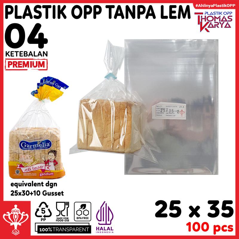 Plastik OPP 25x35 POLOS isi 100 Kantong Bening Tebal Kemasan - Shop ...