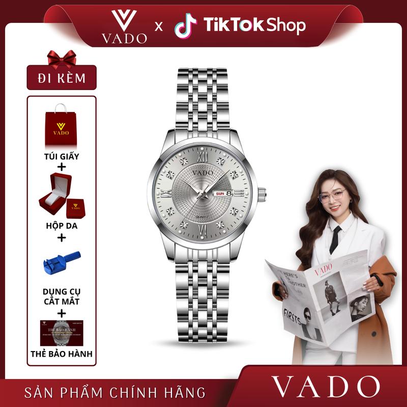 [LIVE] Đồng Hồ Nữ Mặt Tròn, Dây Kim Loại, Phong Cách Sang Trọng - DHJ770 VADO