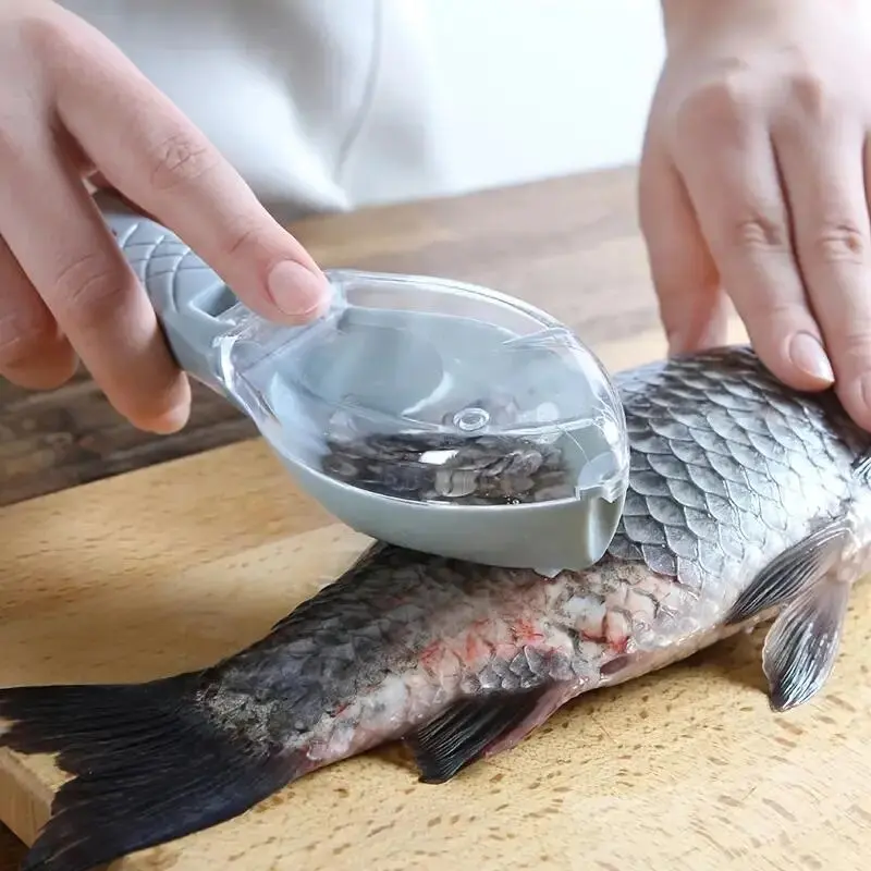 Fish Scale Scraper, 1 Piece Non-slip Handle Fish Scale Remover, Fish Scale Cleaner for Home Kitchen