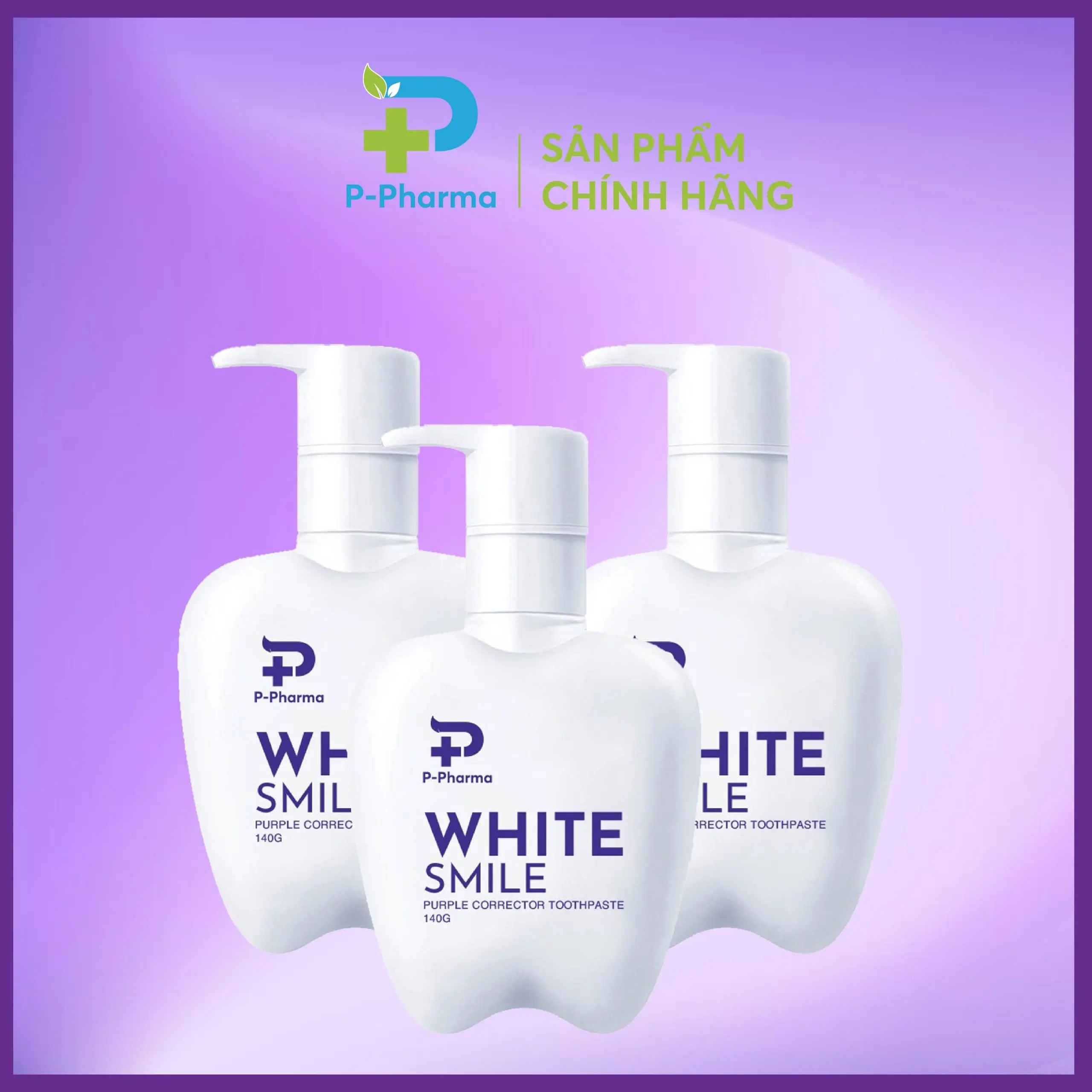 Combo 3 Kem Đánh Trắng Răng While Smile lọ 140 gram