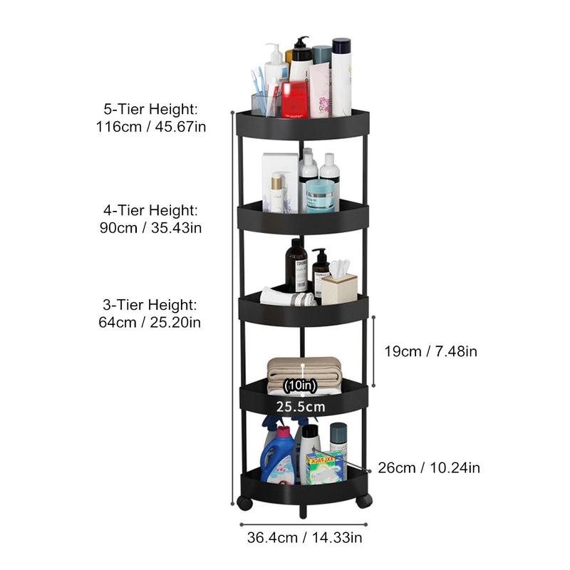 Tri-Corner Rack Bathroom Corner Triangular Corner Rack Floor Multi-Layer Finishing Rack Storage Rack Bedside Storage Small Furniture Corner Shelves 1