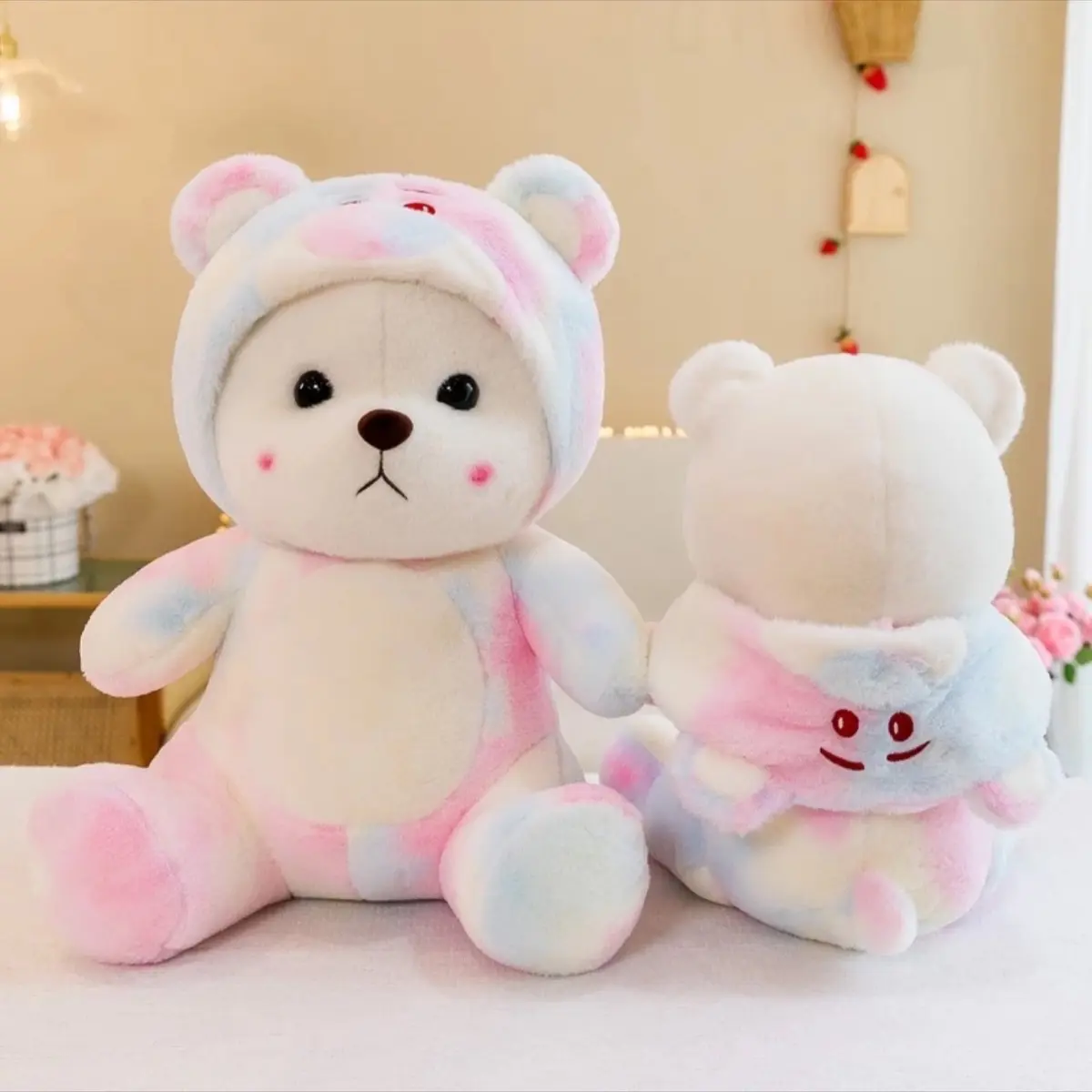 Gấu bông lenna màu loang (35 cm k tháo mũ) tính fom khổ vải  Toy