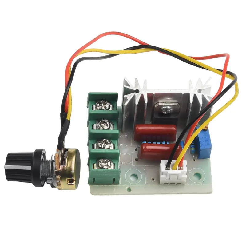 Bộ điều khiển tốc độ động cơ, 220V, 2000W, Bộ điều chỉnh điện áp SCR, Bộ điều nhiệt, với chức năng Bộ điều chỉnh độ sáng 5