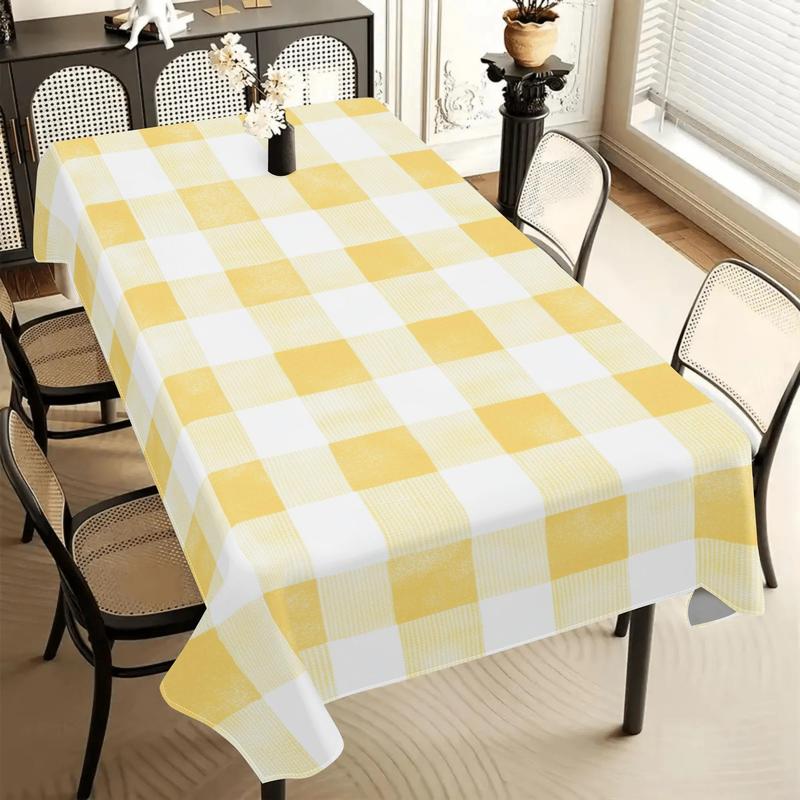 Product Introduction of Checkerboard Pattern Tablecloth, Rectangular Tablecloth, Table Decoration Supplies for Home Kitchen Dining Room Wedding Birthday Festival Party 6