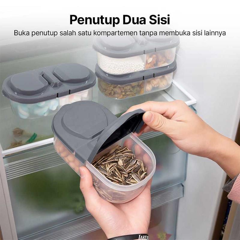 MOONBIFFY Wadah Makanan Plastik Food Storage Container Flip Top Lid - MO-17CM 3