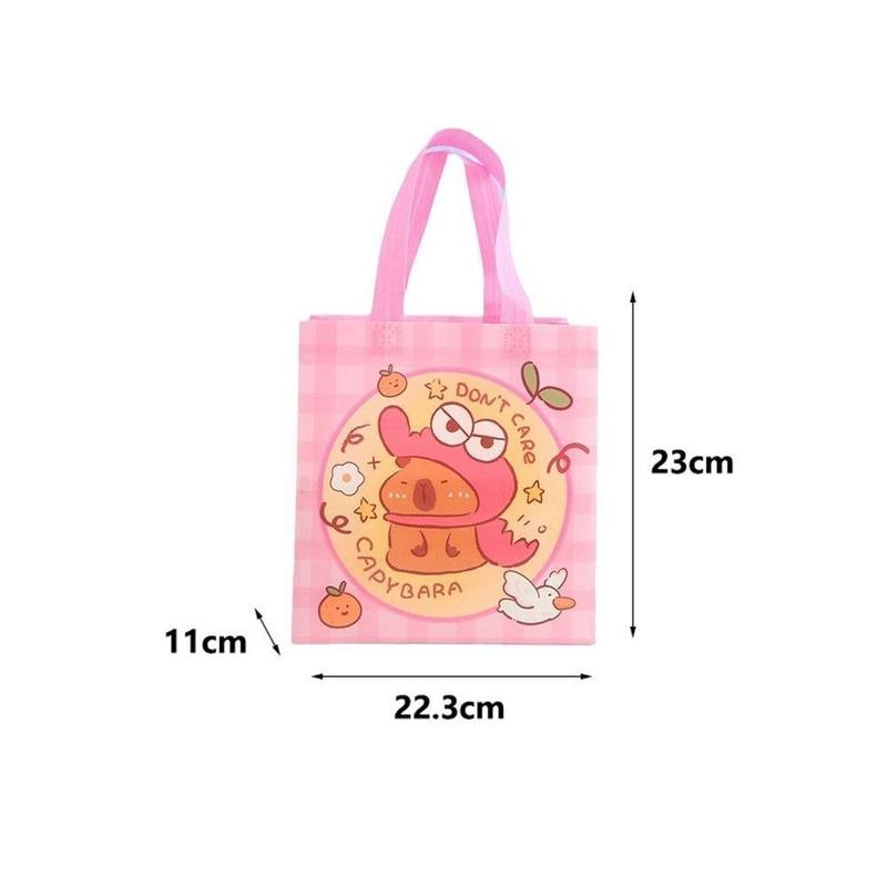 Product Introduction of Túi vải không dệt Capybara cute đa năng chống thấm nước nhiều hình dễ thương thiết kế đẹp kèm quai đeo. 6