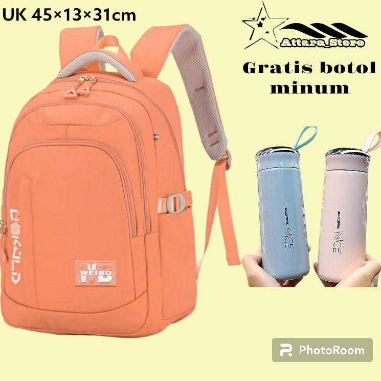 Gratis botol minum Tas Ransel Sd Smp SmA viral weibo  cat kucing Karakter Kartun Tas Punggung 5