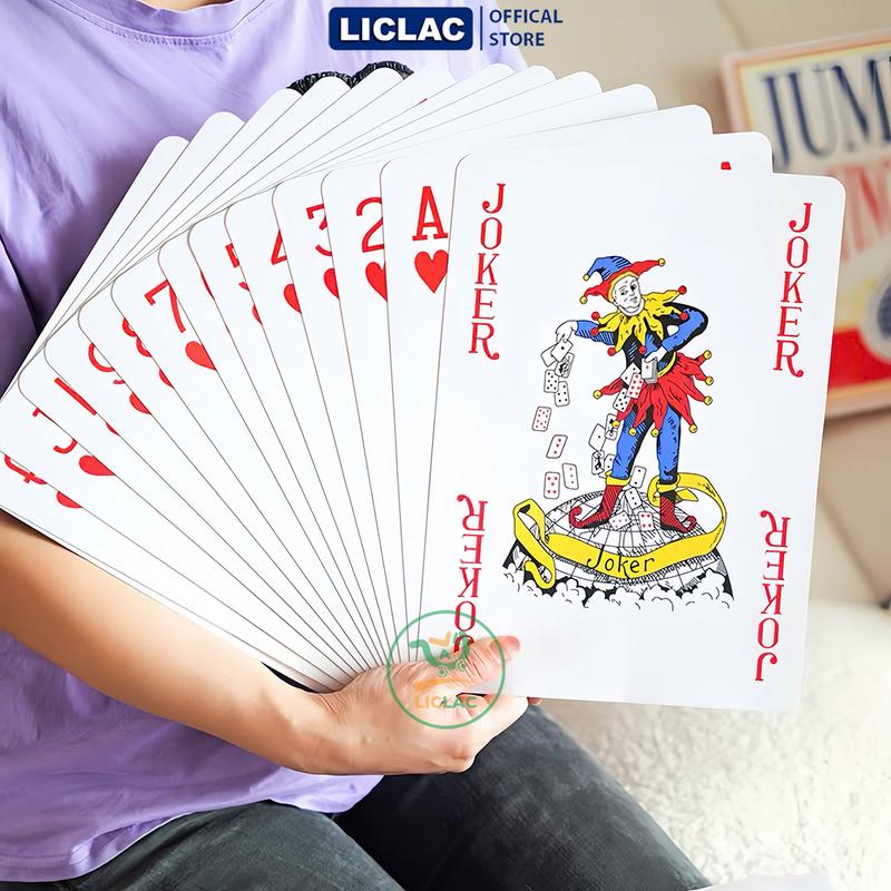 Bộ Bài Tây Khổng Lồ Full Size trò chơi giải trí vui vẻ - Bài Poker kích thước lớn A4 Playing Card 4