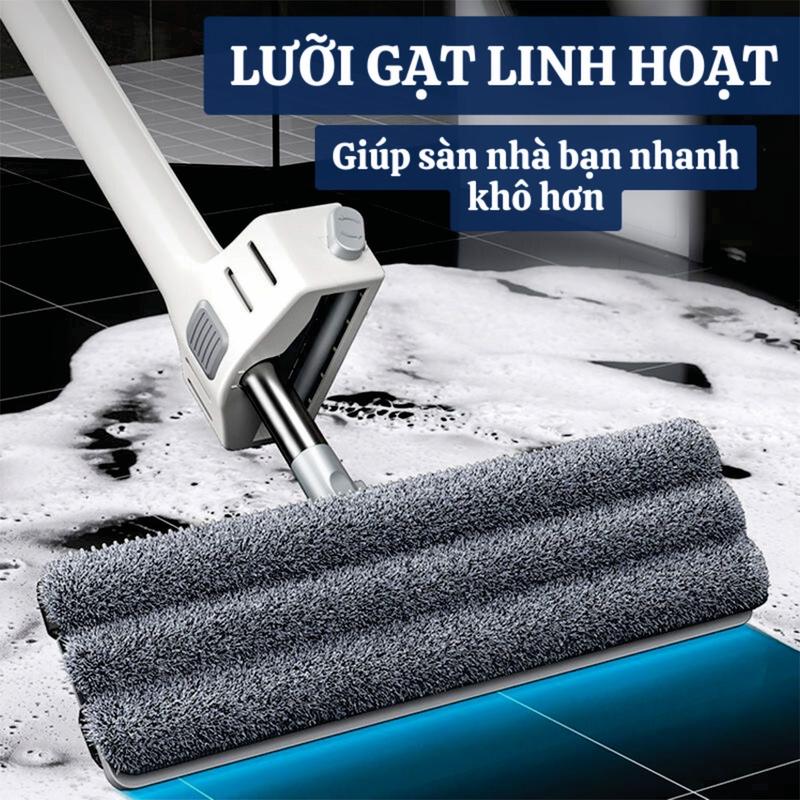 Product Introduction of Cây lau nhà tự vắt xoay 360°, chổi lau nhà 3 chế độ giặt, vắt, gạt nước. (CL4512) Lau Sàn Làm Sạch cây lau nhà sợi tổng hợp chất thấm nước c hổ cây  lau 4