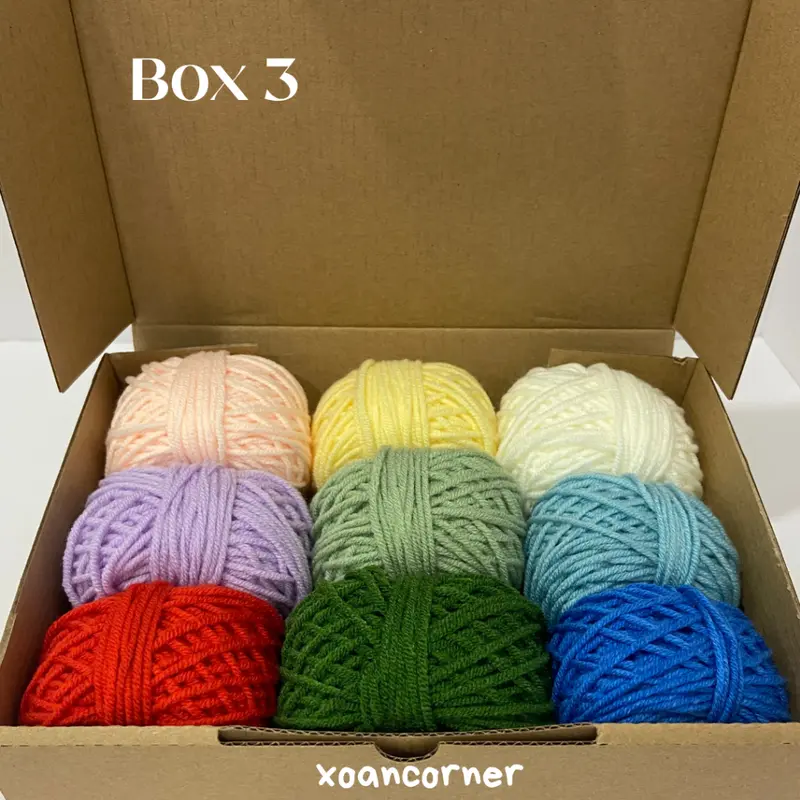 Box len mix màu 10-15gr | Hộp len chiết mix màu sẵn 4