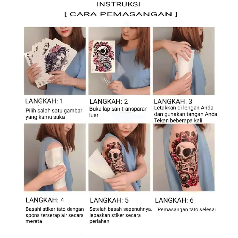 [FS-090] Tato Temporer Temporary Tattoo ikan koi 3