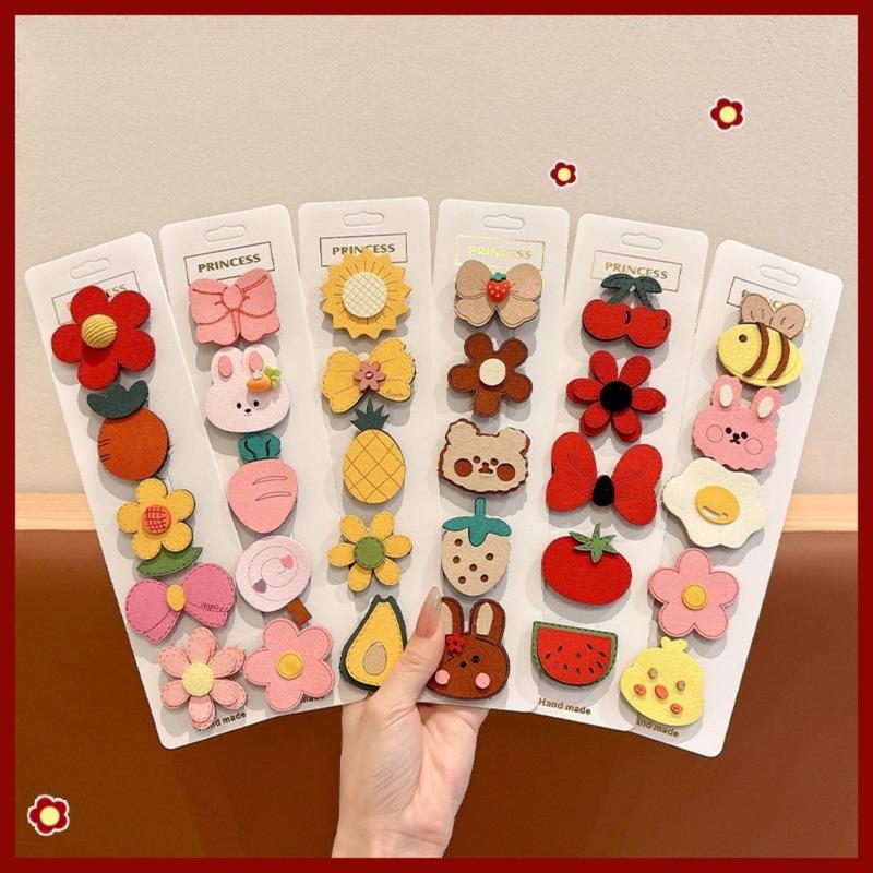 Miếng Dán Cắt Tóc Dành Cho Bé Gái Kẹp Tóc Dễ Thương Không Làm Tổn Thương Tóc Phụ Kiện Tóc Trẻ Em