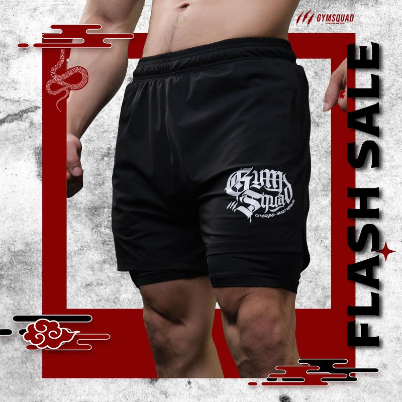 Quần Hai Lớp Gothic chất dù GYMSQUAD Quần tập nam 2 lớp nhẹ thoáng khí