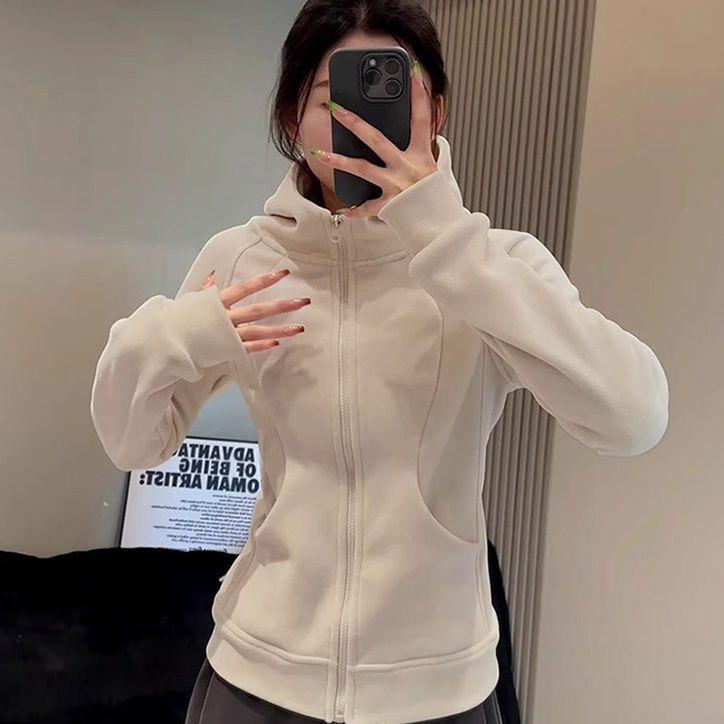 Product Introduction of Áo Hoodie Cardigan, Dành Cho Nữ, Dáng Ôm, Dễ Phối Đồ, Áo Khoác Đệm Nhung Thể Thao, Dày Dặn, Hàng Mới Về Thu Đông 2024, Thời Trang Ins Women Top 8