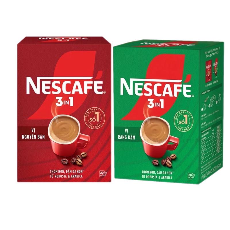 Cà phê Nescafe 3in1 Vị Rang Đậm /vị Nguyên Bản hộp 340g Coffee