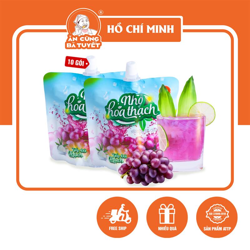 10 gói NHO TRÀ SỮA hoá thạch - ĂN CÙNG BÀ TUYẾT