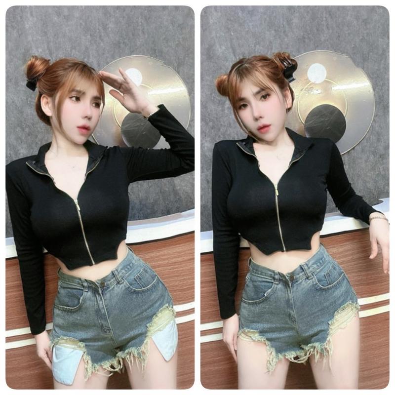 Product Introduction of Quần sọc jean rách lòi túi xanh 3