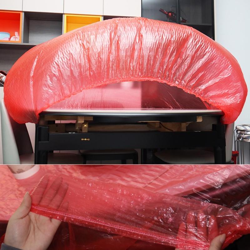 Product Introduction of 10pcs Universal 1.2/1.4/1.6/1.8M Disposable Drawstring Table Cover Waterproof Oil-proof Disposable Tablecloth Thickened Red Round Tablecloths Party Wedding Picnic 20
