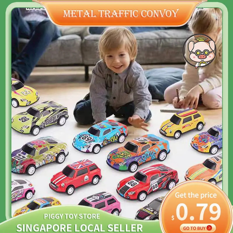 SG Stock Children's Boys Toy Car Mini Toys Vehicle Simulation Alloy Racing Model Inertia Pull Back Drop Resistant