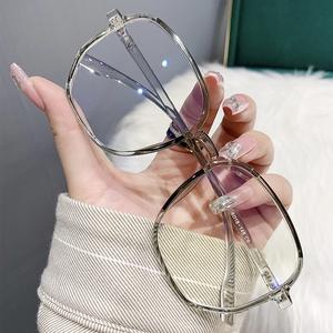 FS Shinny Square Glasses Shinny Frame Korean fashion spec transparent glasses spectacles frame plastic glasses trendy eyeglasses hype viral eyewear female black kata mata spec glasses