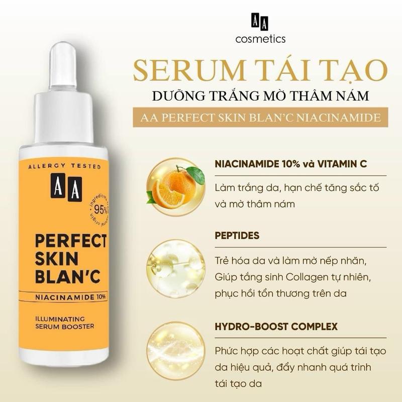 SERUM  MỜ THÂM NÁM SÁNG DA ĐỀU MÀU DA AA COSMETICS BA LAN 30ml