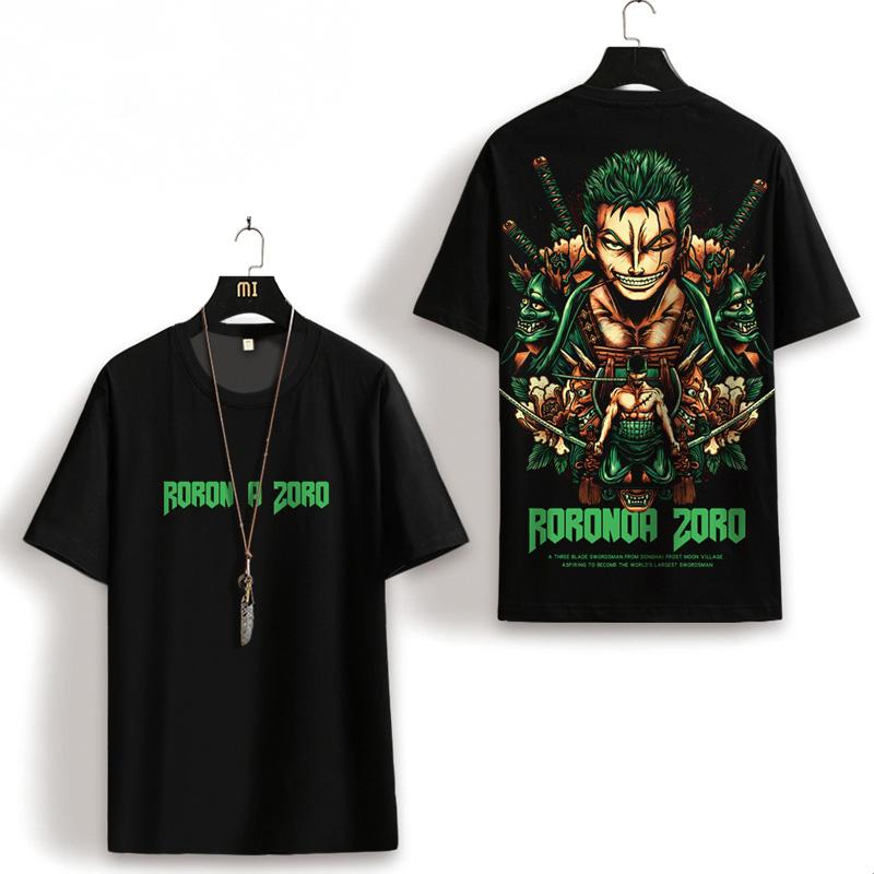 Product Introduction of Áo Thun Nam, Phong Cách Anime Nhật Bản Mới, Thiết Kế Zoro Anime, ngắn Tay, In Kỹ Thuật Số 3D, Hợp Xu hướng, Thích Hợp Cho Mùa Xuân Và Mùa Hè, Áo Phông Hóa Trang, Quần Áo Nam 2
