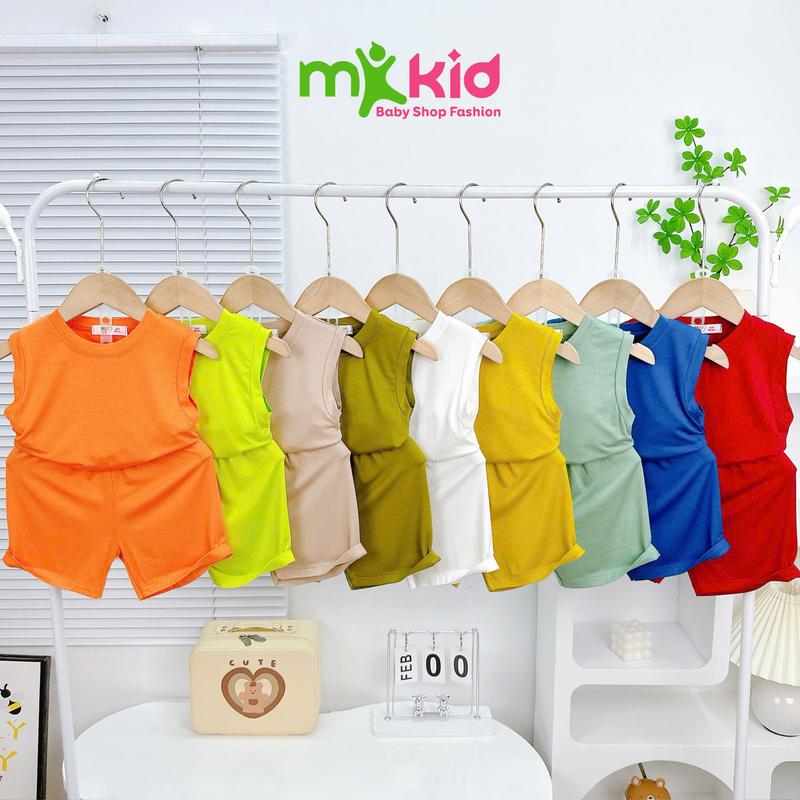 [MKKIDSHOP] Bộ Ba lỗ sát nách Trơn cho bé trai 8-30Kg Dưới 8 Tuổi Chiều cao 1m25 trở xuống - Chất Thun Lạnh Mềm Mát Thấm Hút mồ Hôi Tốt - Đồ Ngủ Cho Bé - Đồ Bộ Mặc Nhà Đi học Cho Bé