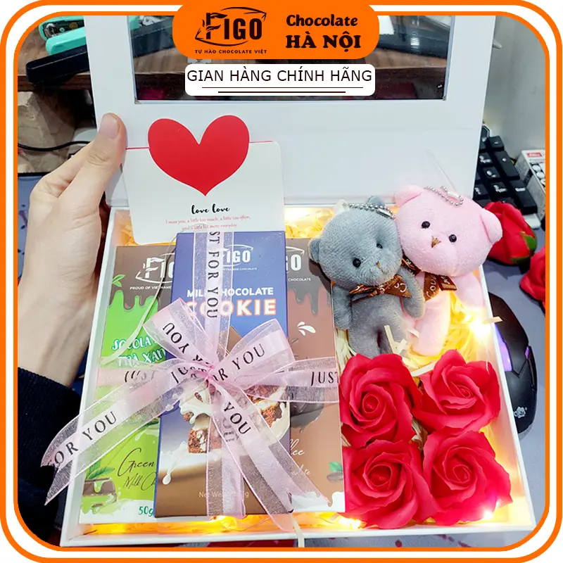 [QUÀ TẶNG Chocolate] TẶNG ĐÈN NHÁY - Quà Sinh nhật/ Valentine 14/2, Quà tặng bạn trai/ gái socola ngọt ngào yêu thương Food Snack Ăn Vặt Sô Cô La