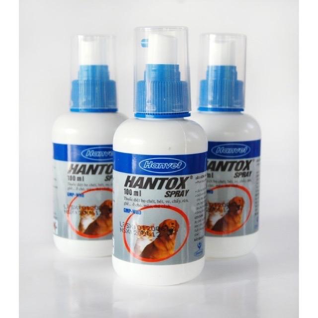 Hantox Spray 10ml - Chai xịt bò chét ve ghẻ cho chó mèo - chai 100mlp