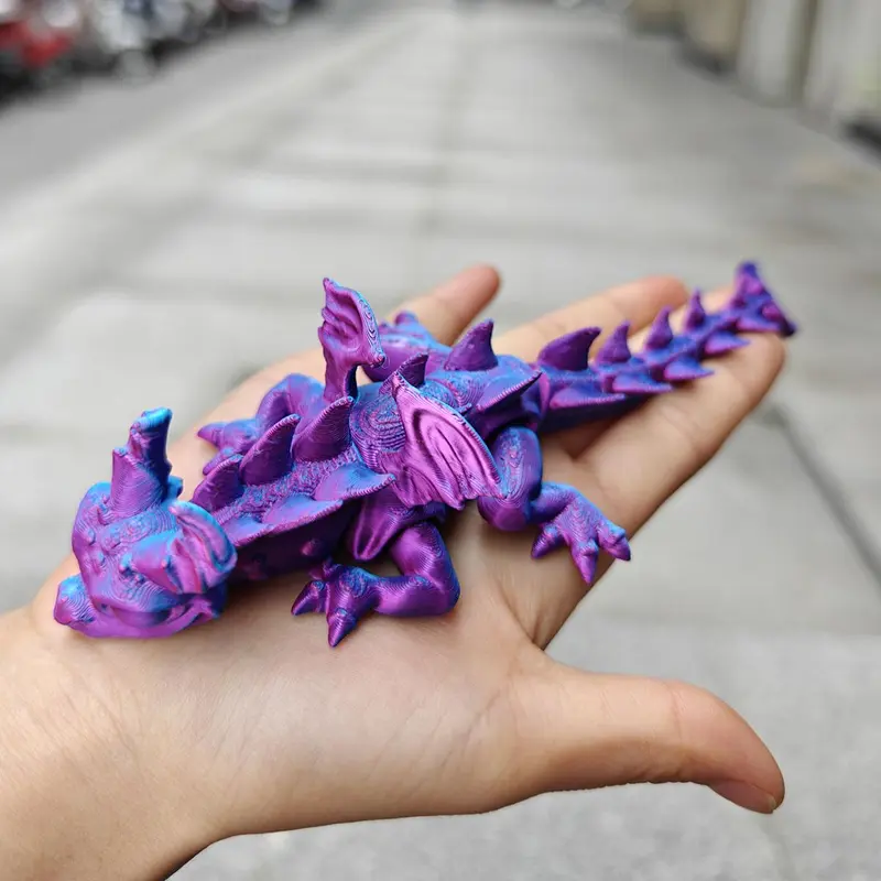 3D Printed Dragon Statue, Bendable Joint Dragon Figurine, Fantasy Theme Decoration for Home, Office Desk, Car, Living Room 2