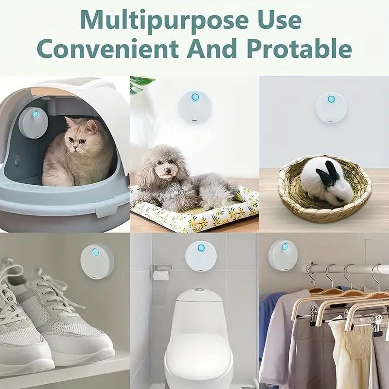 Product Introduction of Smart Automatic Cat Litter Box Air Freshener, 1 Count 24-hour Monitoring Pet-friendly Air Purifier, Intelligent Induction Light, Uninterrupted Deodorization for Dog & Cat Toilets 2