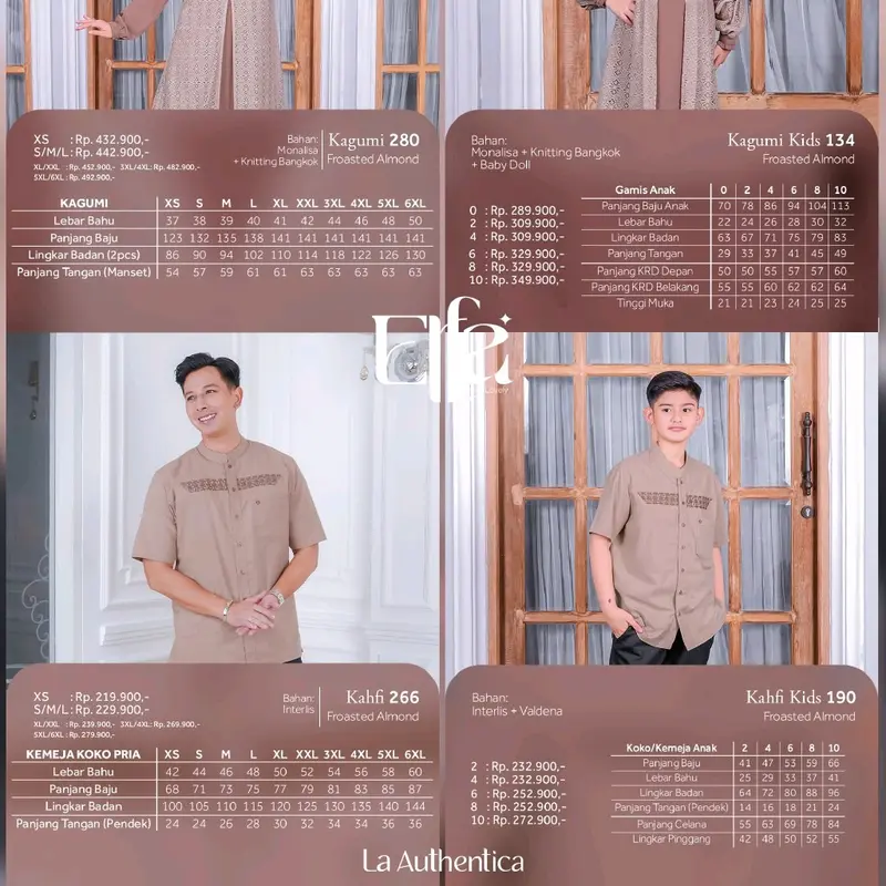 Ethica Elfa 279 Sarimbit Keluarga 2023 Froasted Almond Katun 6