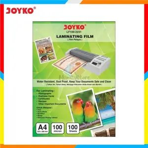 Joyko Plastik Laminating A4 LF100-2231 100 Micron Tahan Air & Debu 10 Pcs untuk Dokumen Penting - Mesin