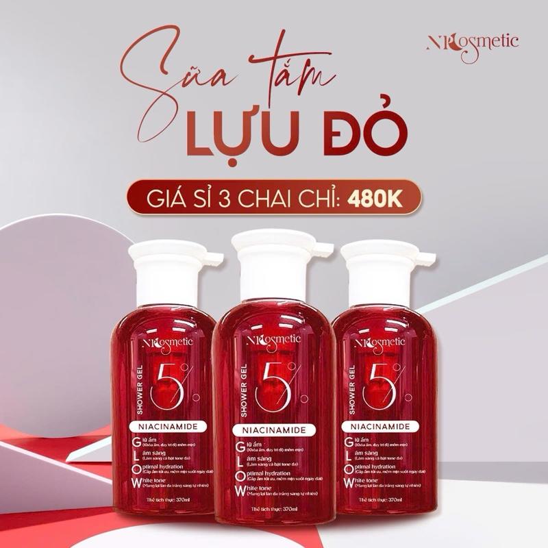 [ Sỉ 3 Chai ] Sữa Tắm Lựu Đỏ Niacinamide 5% Hương Nước Hoa Có Hạt Scrub. Dưỡng sáng, làm sạch da, dưỡng ẩm . Thương hiệu Npcosmetic